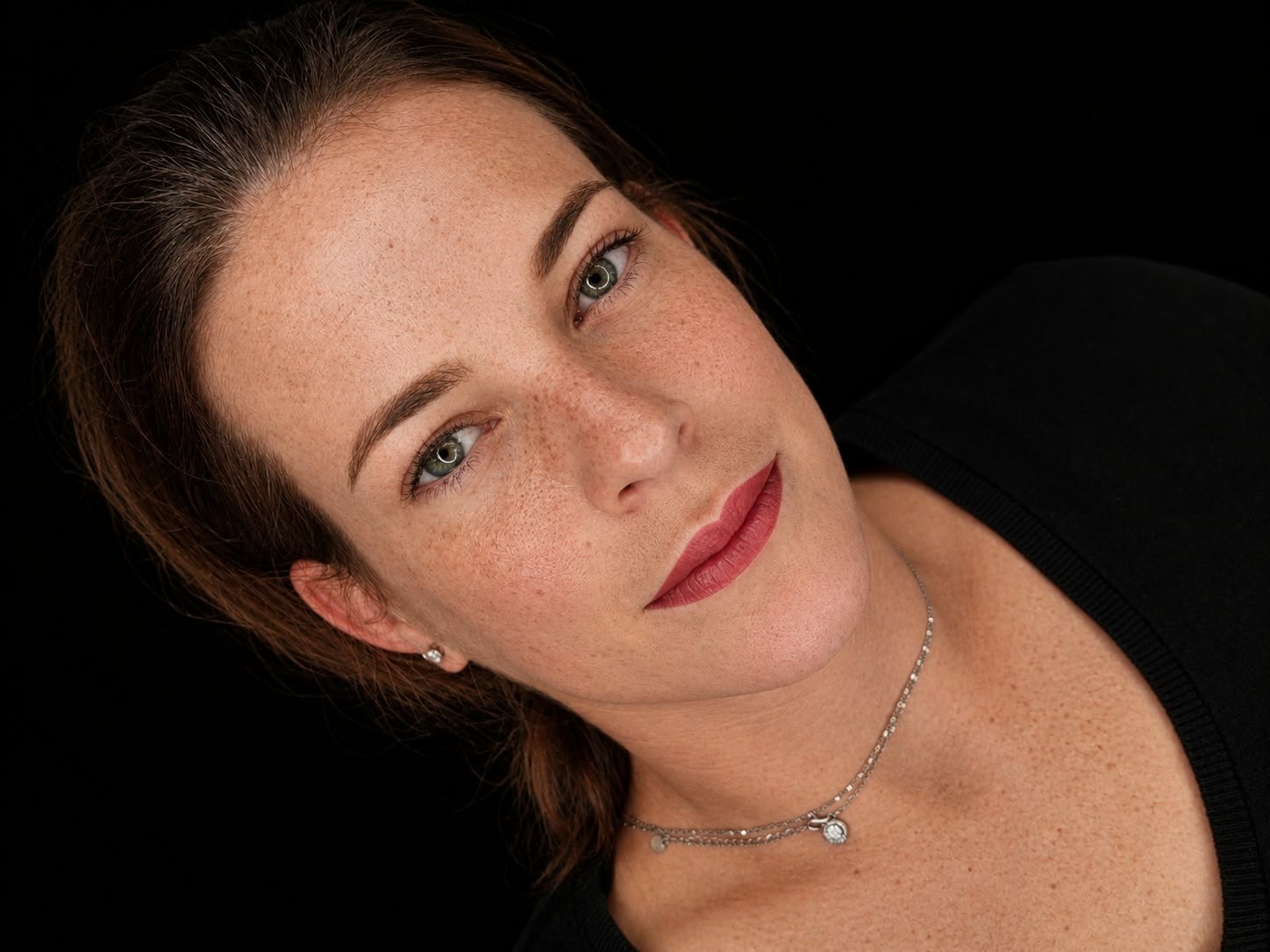 Lippenpigmentierung in Rot